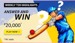 Amazon Weekly T-20 Highlights Quiz Answers Today