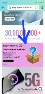 Amazon Redmi Sticker Hunt Redmi Note 12 5G Spot & Win