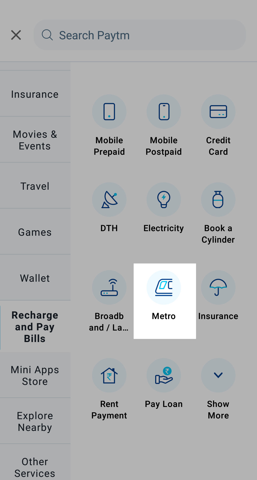 Metro Passengers of Delhi, Mumbai, Hyderabad, and Bangalore can easily recharge their metro card on Paytm